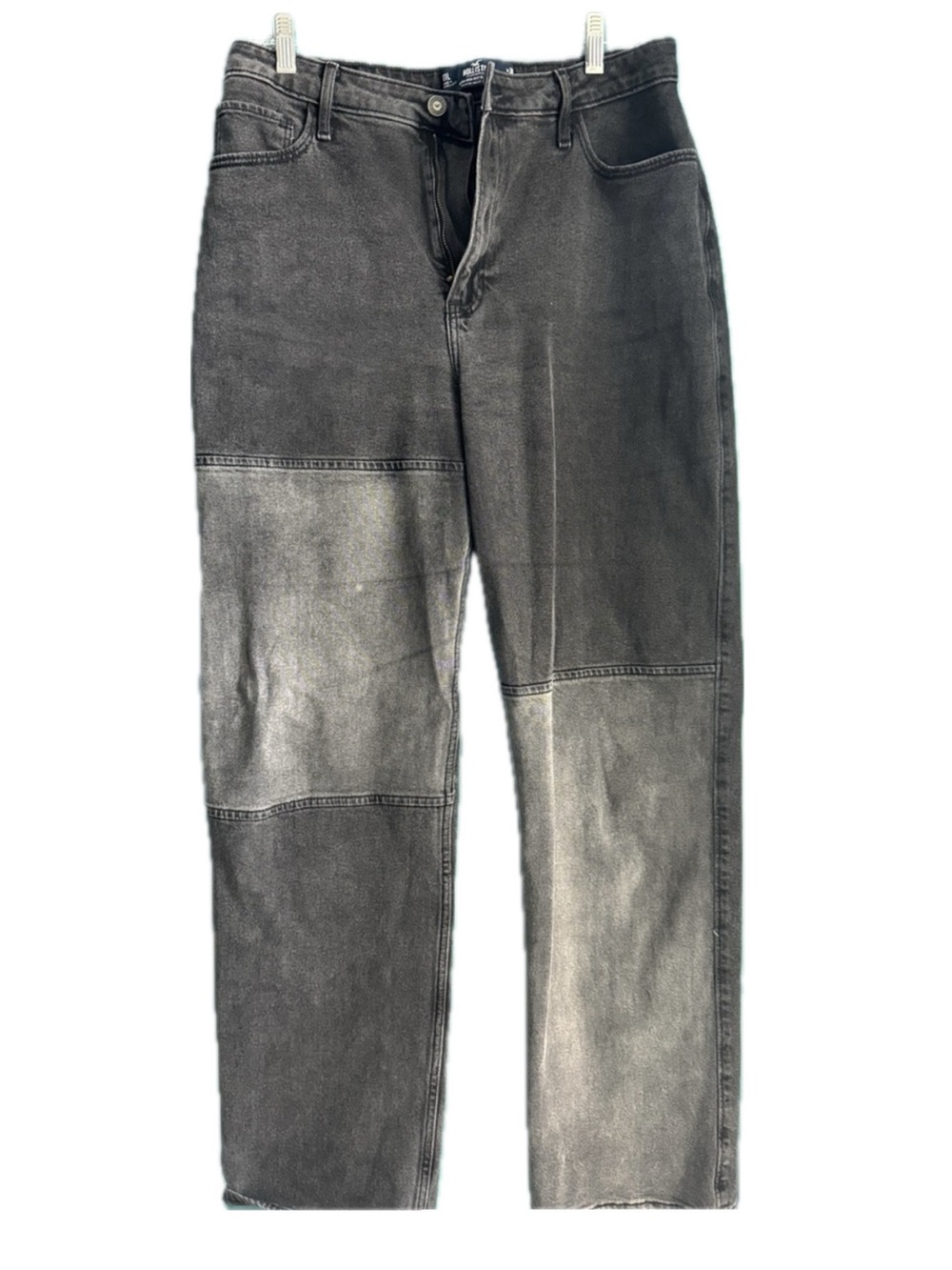 Hollister Two-Tone Black Gray Patchwork Jeans